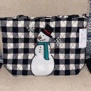 Vera Bradley Small Vera Tote - Snowman tote - NWT